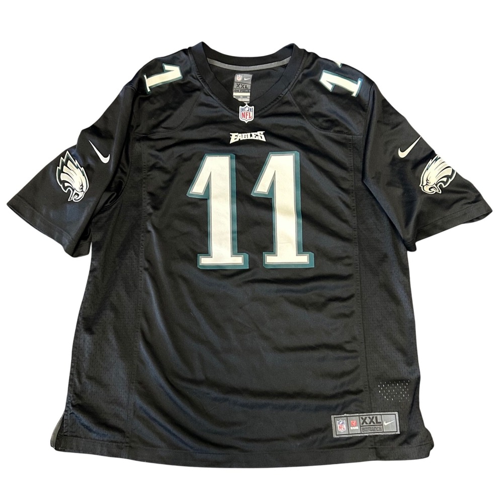 Nike NFL Philadelphia Eagles Carson Wentz 11 Jersey Mens XXL Black On Field